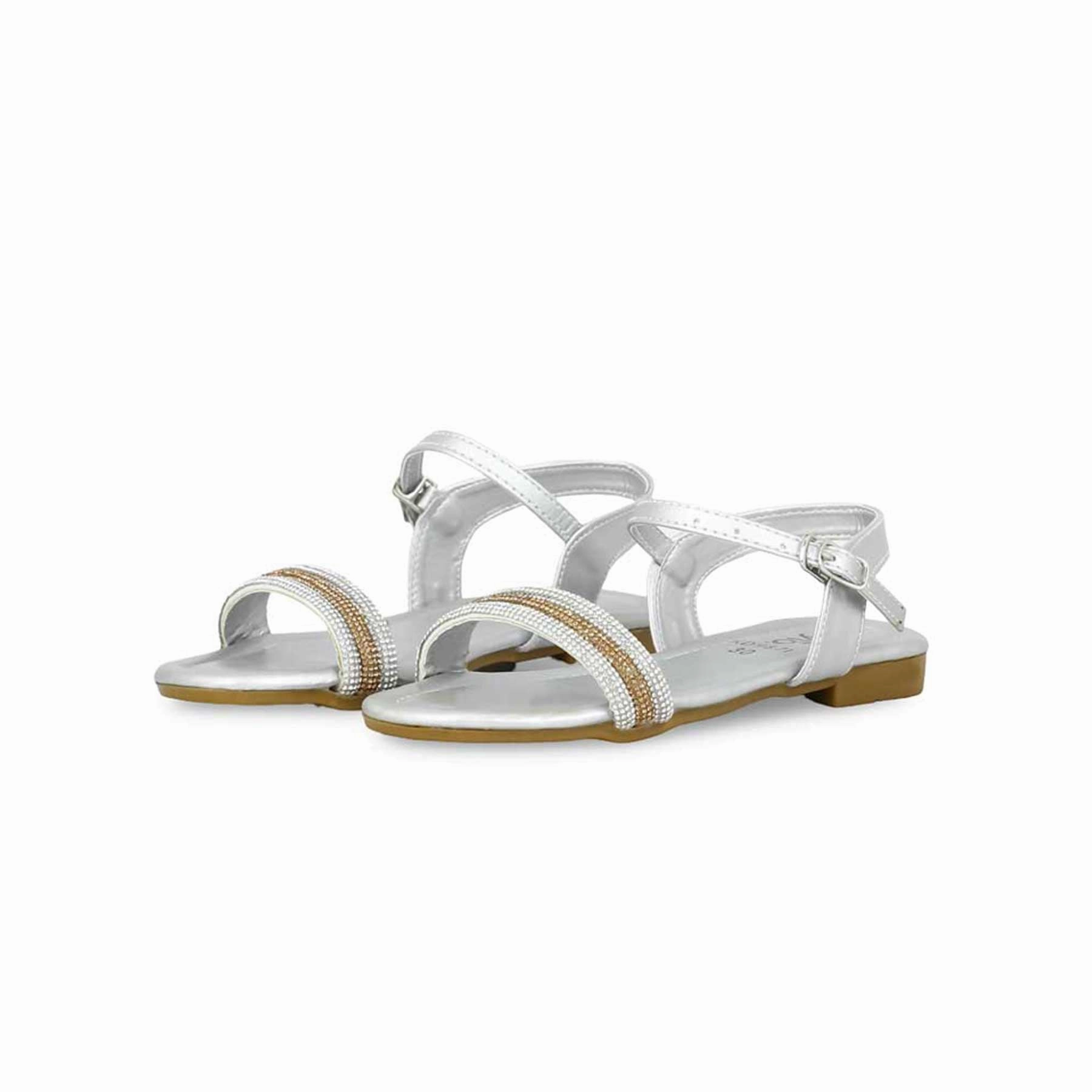 Best Water Hiking Sandals Girls Silver Formal Sandal KD9871