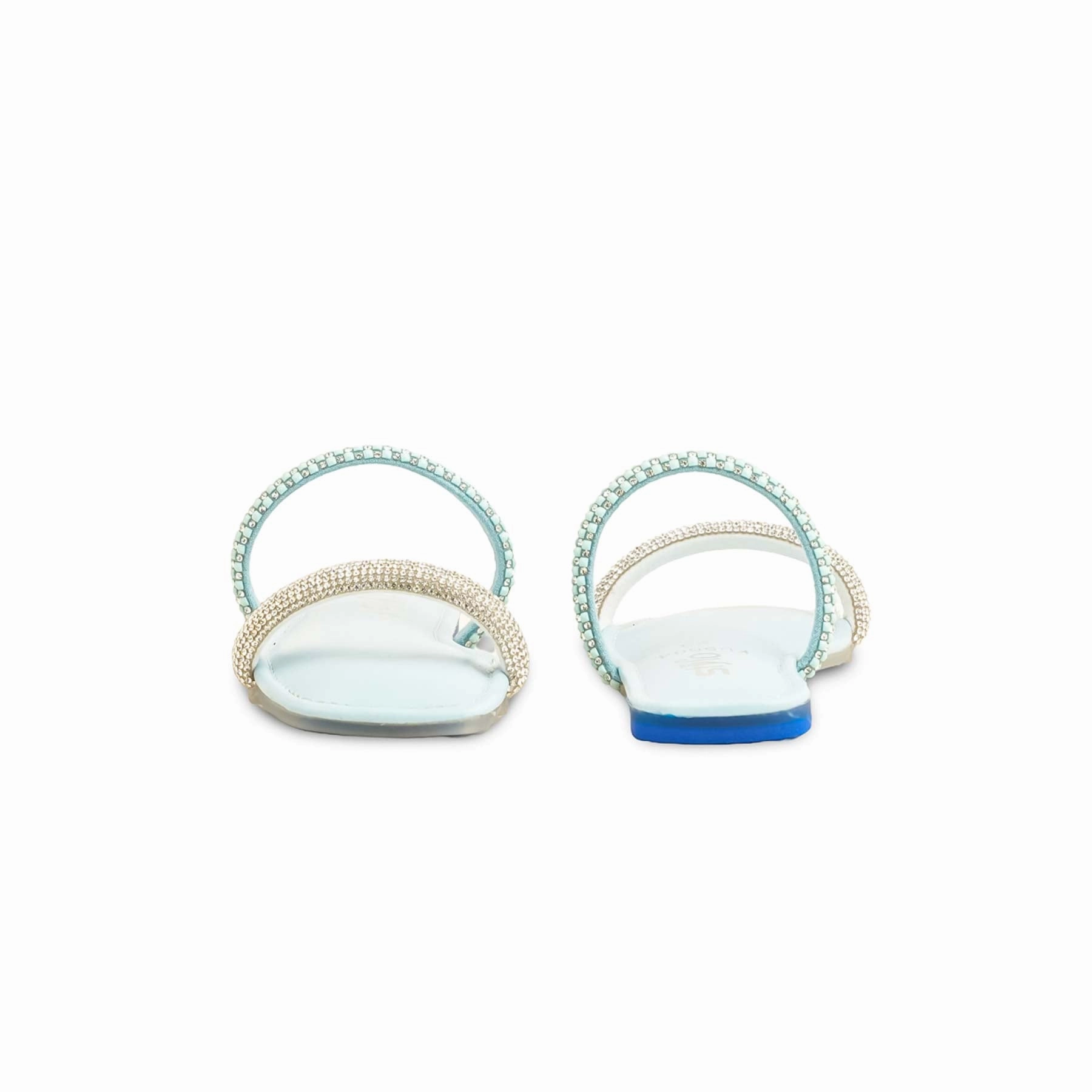 Girls Sky Blue Formal Slipper KD5604 Indoor Slippers For Winter