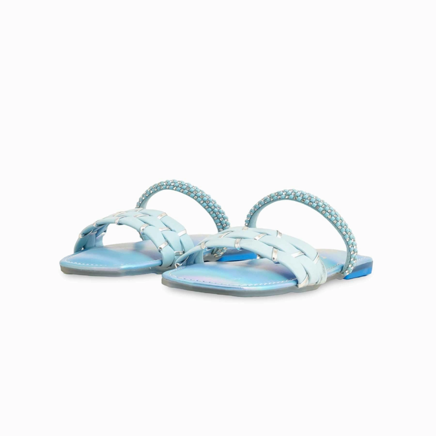 Walking Slippers Girls Sky Blue Formal Slipper KD5624