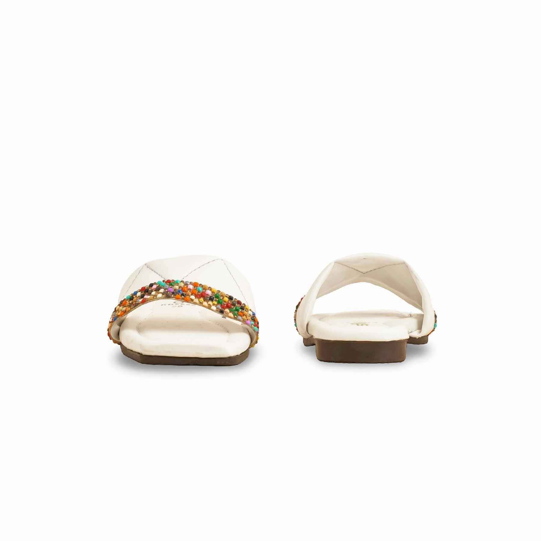 Girls White Casual Slipper KD5552 Elephant Slippers