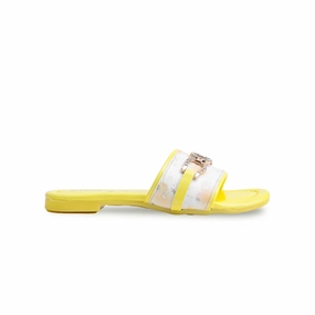 Slippers Ornament Girls Yellow Casual Slipper KD5558