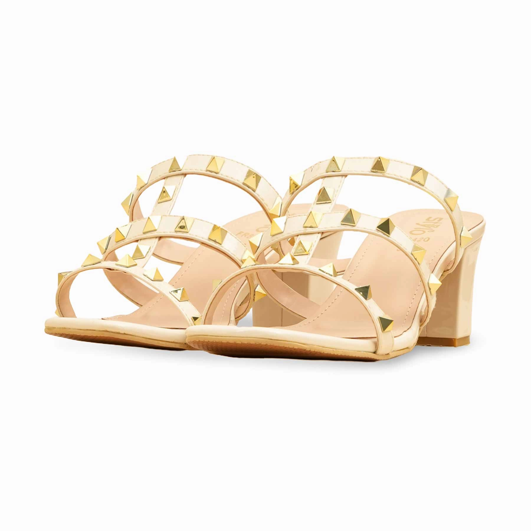 Fawn Formal Slipper For Women FR8420 Strappy High Heels With Rhinestones