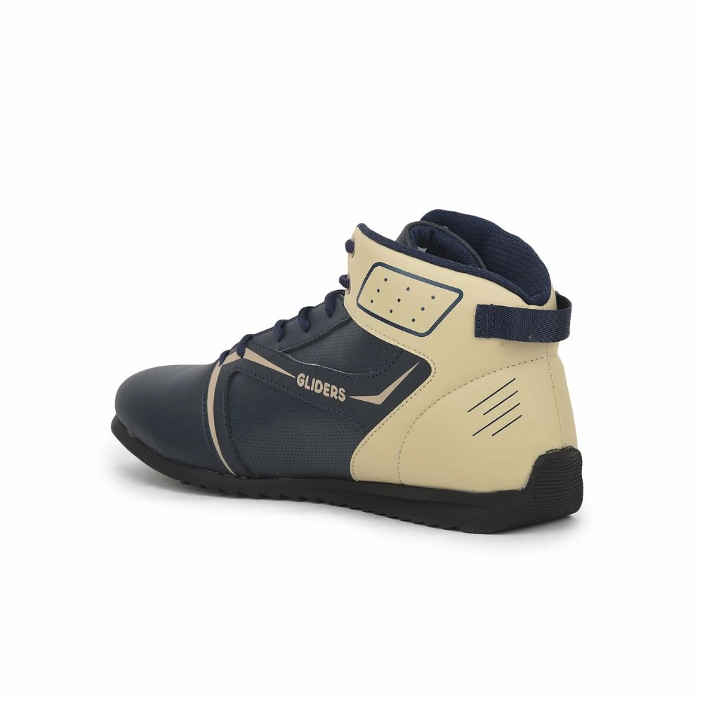 Gliders Casual Navy Blue Lacing Sneakers For Men RIDER-E By Liberty Top Business Shoes