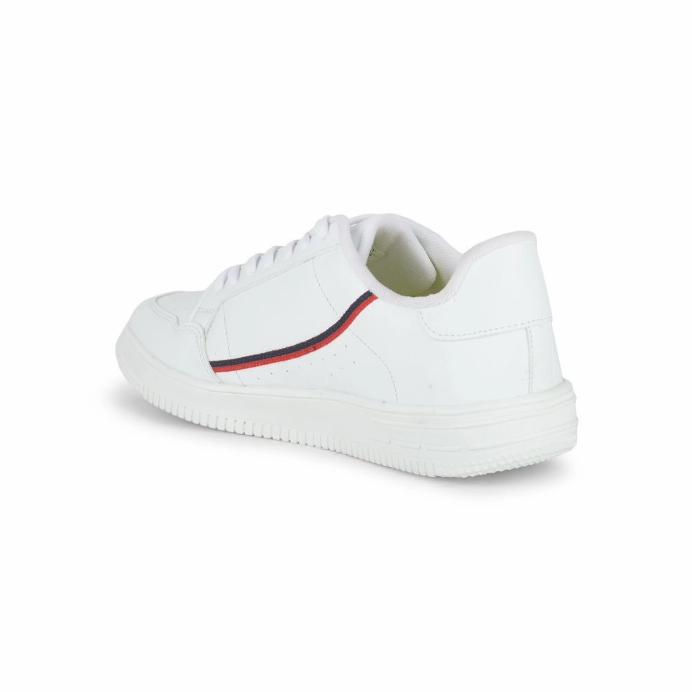 Gliders White Lacing Sneakers For Men SNK-701 By Liberty Vail Casual Shoes