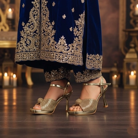 Golden Fancy Bridal Sandal FN6105 Tabi Leather Sandals