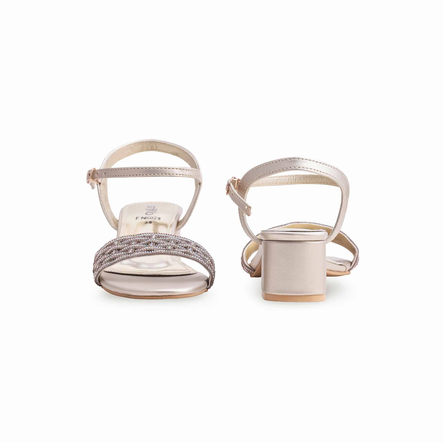 Golden Fancy Sandal for Women FN6028 Wide Width Wedge Sandals