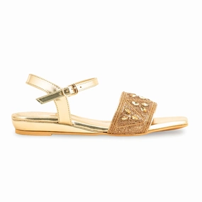Golden Fancy Sandal For Women FN6112 Sandals Mesh