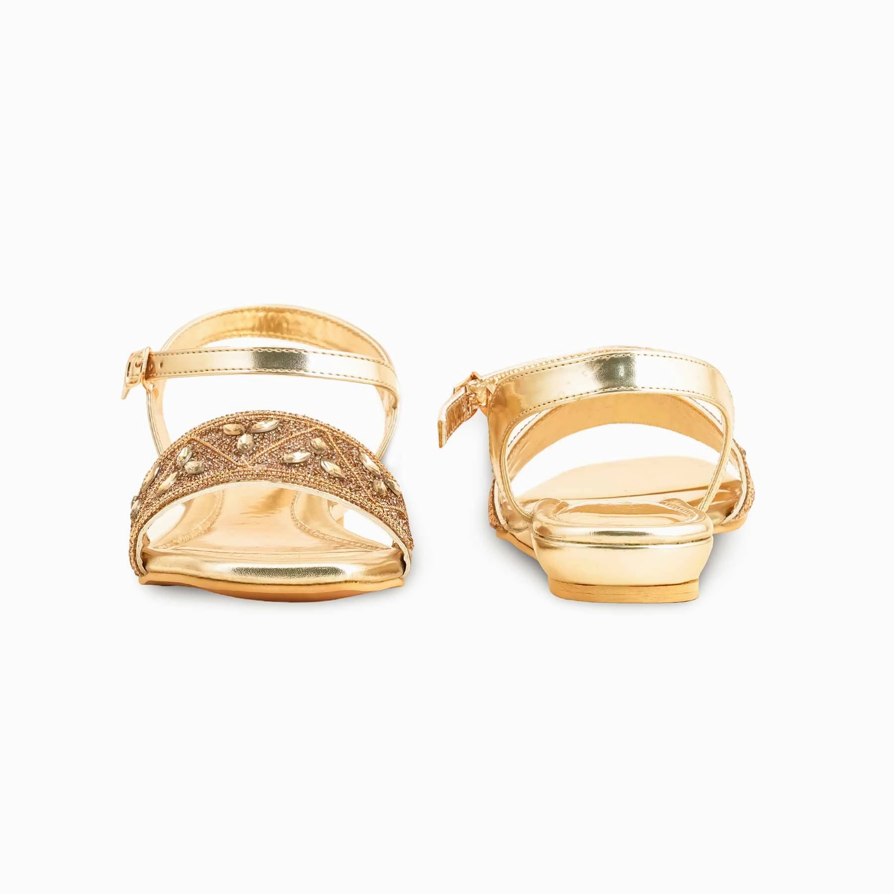 Sandals St Vincent Airport Golden Fancy Sandal For Women FN6112