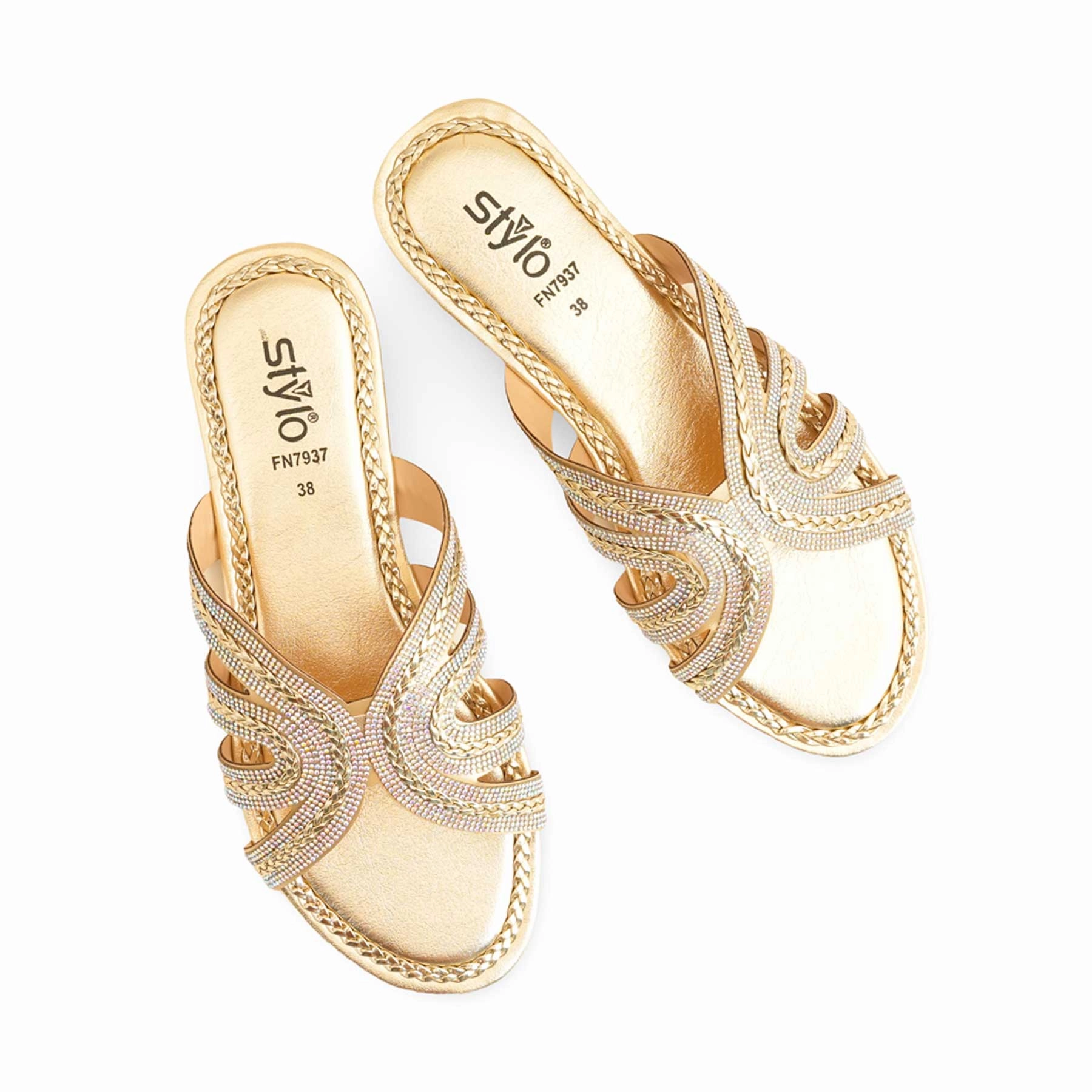 Ballet Slippers Spa Golden Fancy Slipper For Ladies FN7937