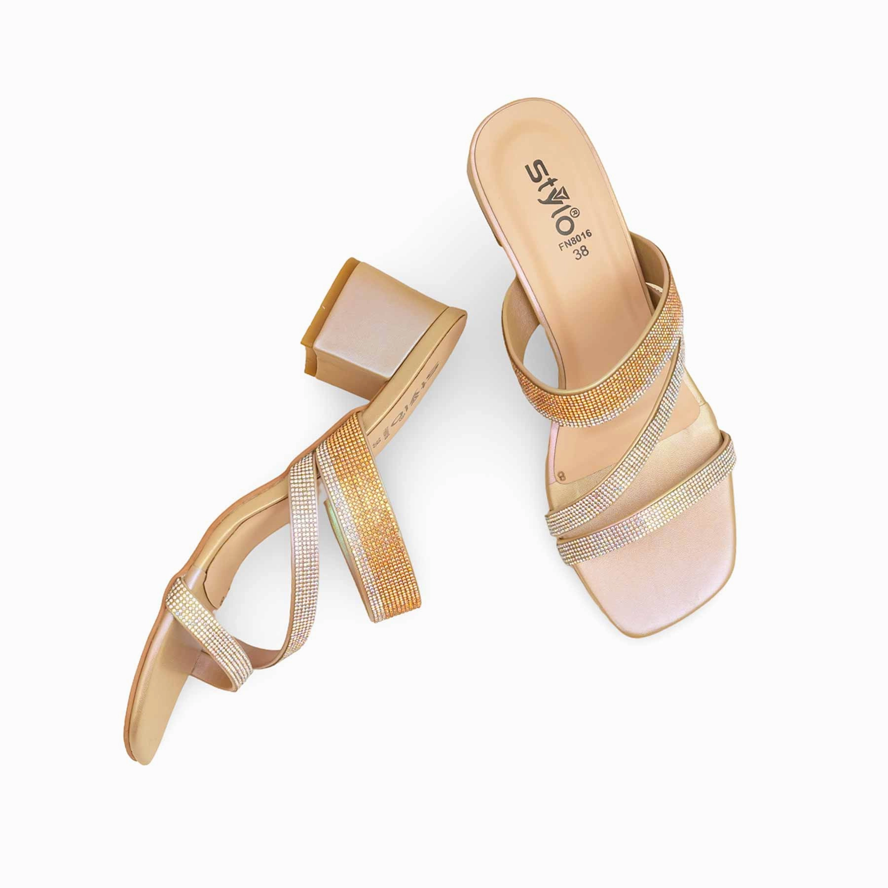 Oofos Slide Golden Fancy Women Slipper FN8016