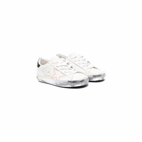 Golden Goose Super-Star Leather  Upper Print Star Laminated White Kids GYF00270.F003313.11220 Military Running Shoes