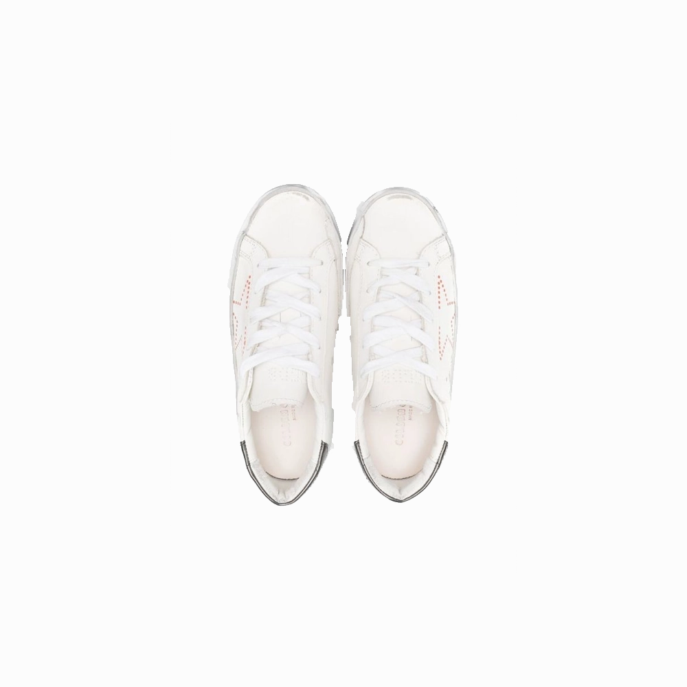 Golden Goose Super-Star Leather  Upper Print Star Laminated White Kids GYF00270.F003313.11220 Best Shoes For Running And Working Out