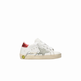 Best Running Shoes For Pavement Golden Goose Super-Star Leather Upper Suede Star Vintage White Red Black Kids GJF00101.F003315.11222