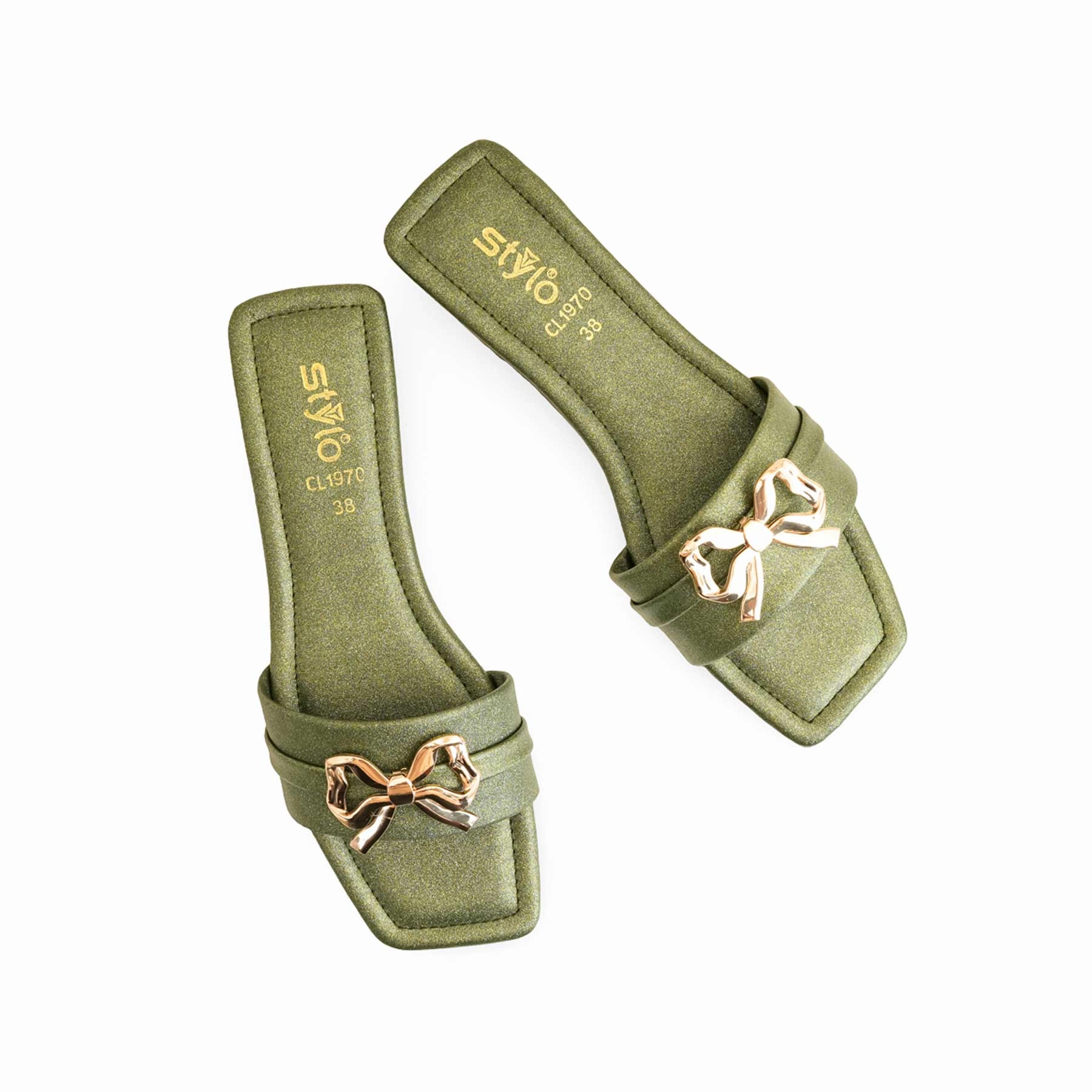 Best Casual Shoes For Bunions Green Casual Women Slipper CL1970