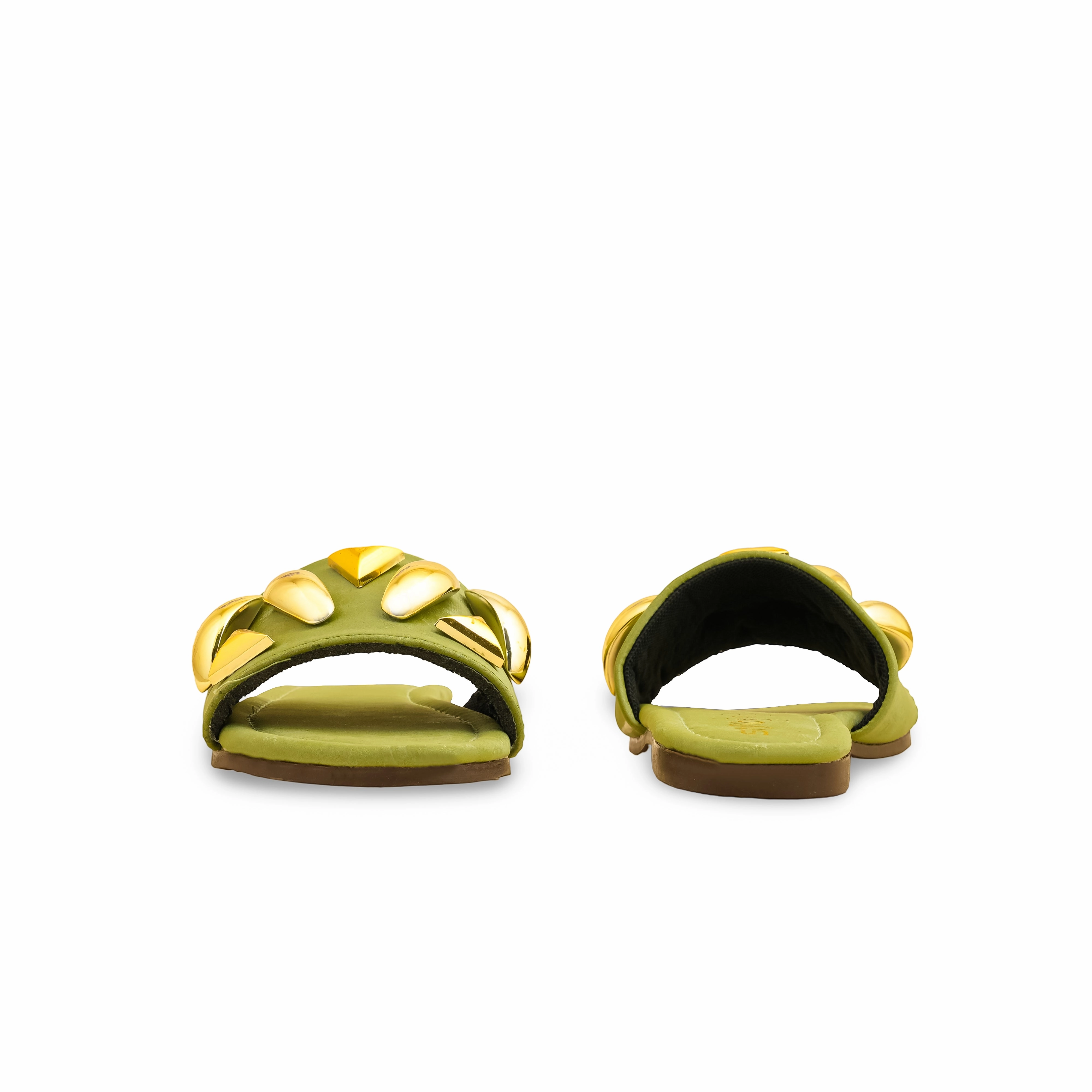 Green Casual Women Slipper CL2073 Shoe Flat