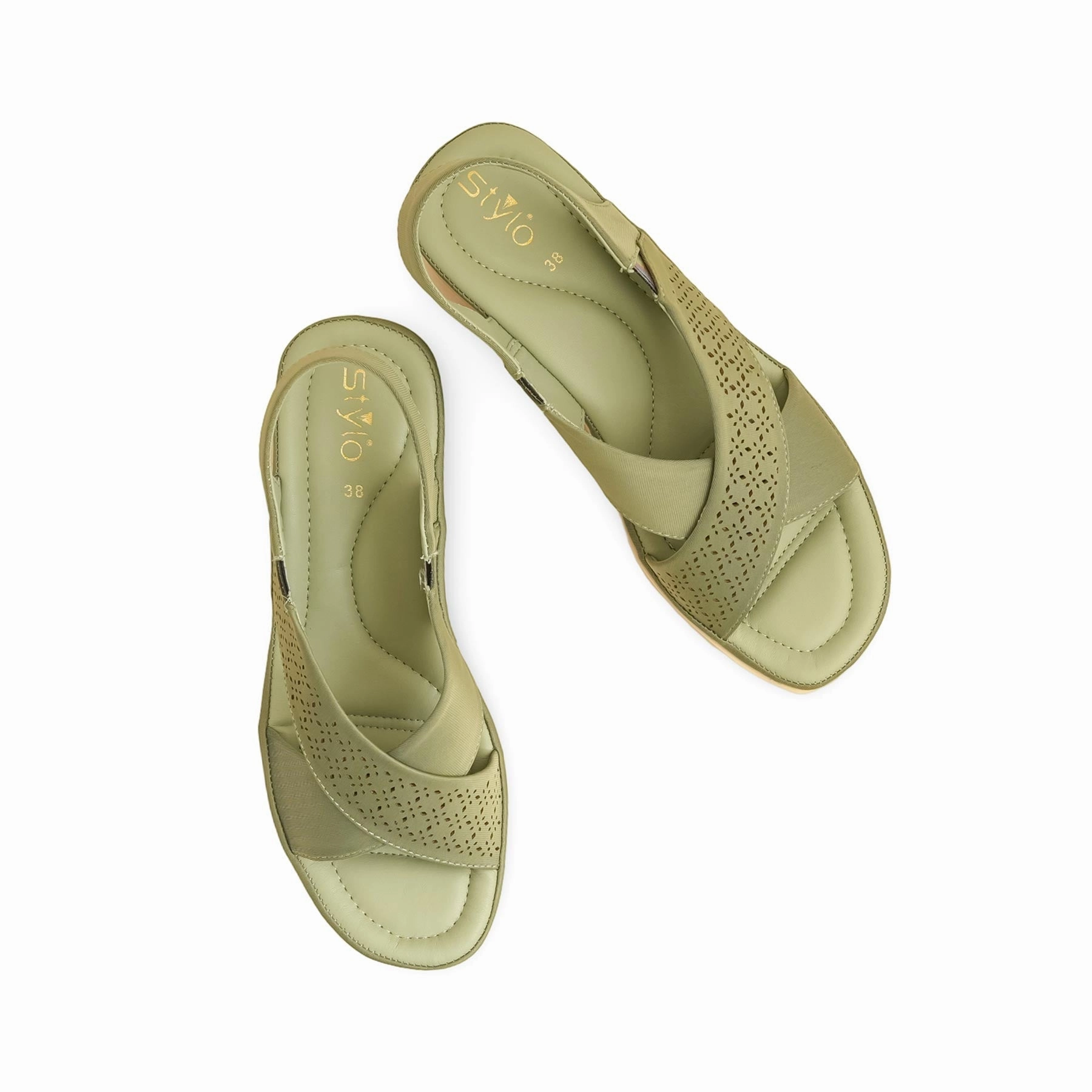 Green Formal Sandal For Women PU0424 Coach Platform Sandals