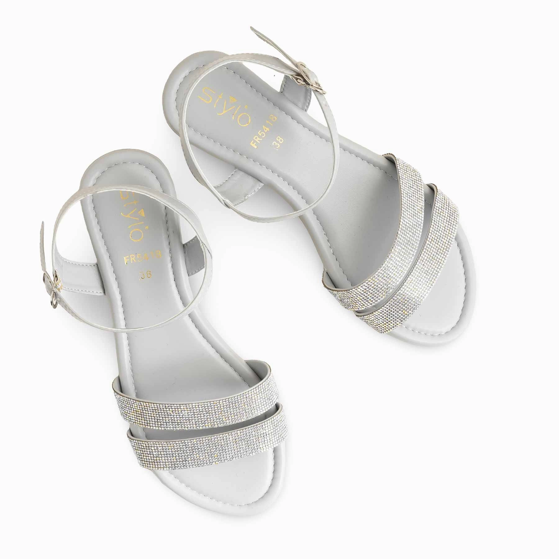 Nicest Sandals Grey Formal Sandal For Women FR5418