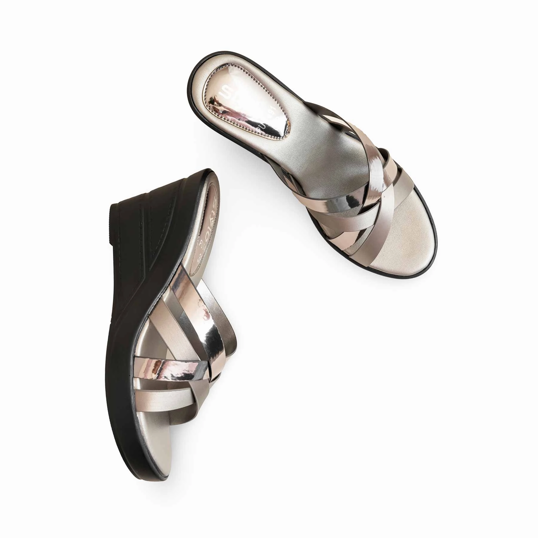 Grey Formal Slipper For Women PU0491 Look Alike Slippers