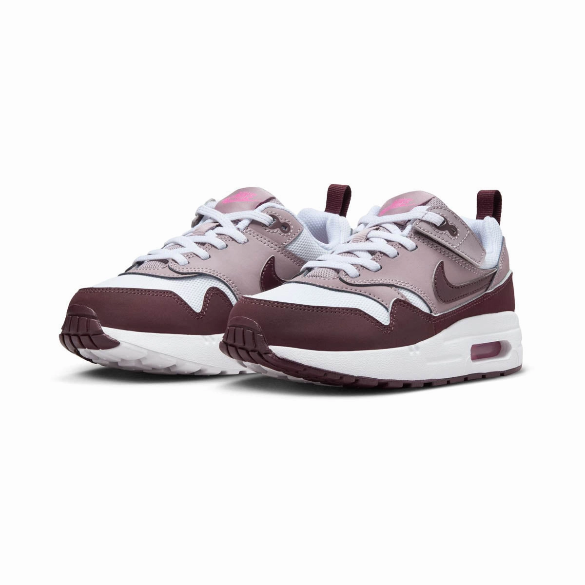 Good Running Shoes For Stability Nike Air Max 1 EasyOn 'Light Violet Burgundy Crush' Little Kids' Shoes