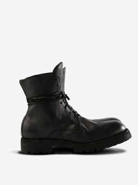 GUIDI - Men Sole Rubber Laced Up Boots Welding Boots