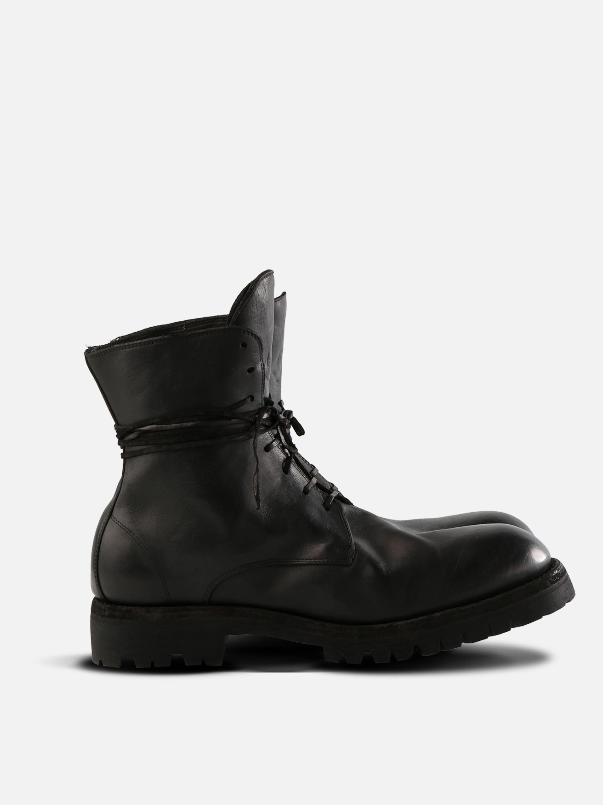 GUIDI - Men Sole Rubber Laced Up Boots Hyper Boots