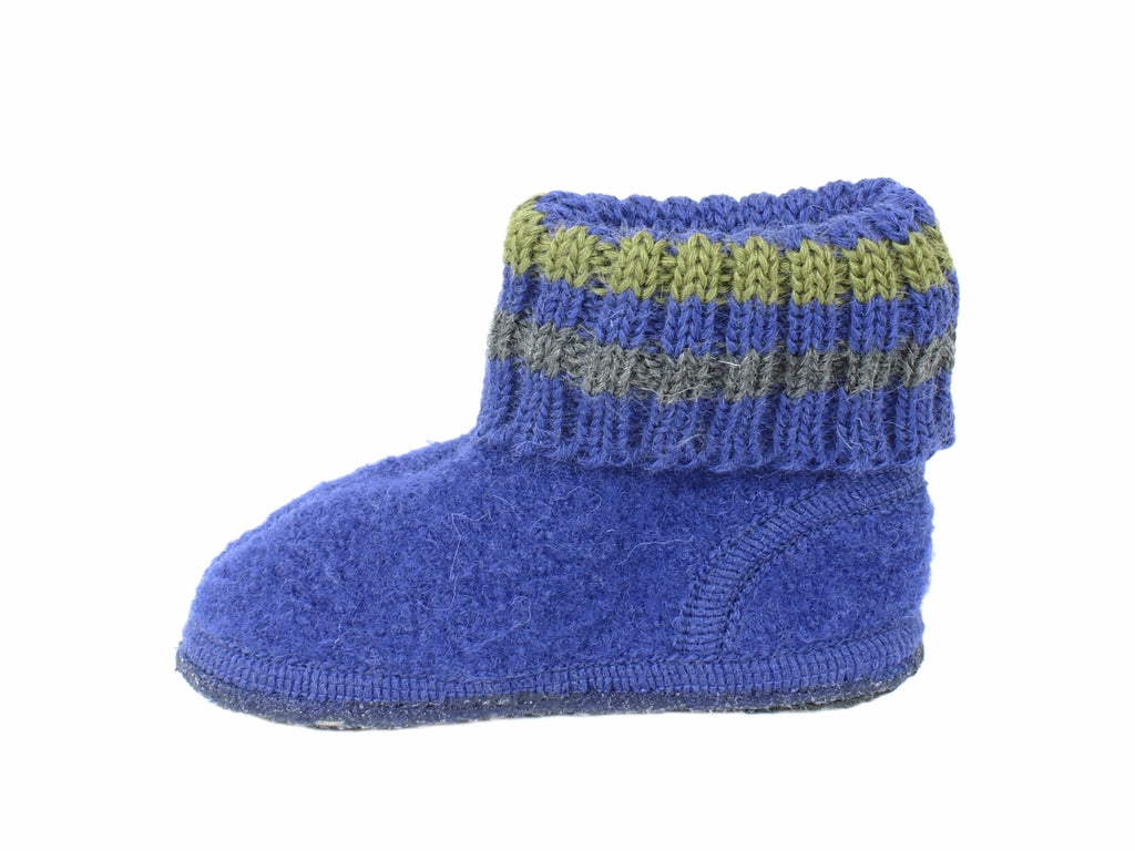 Haflinger Children's slippers Paul Ink Blue Wade Slides