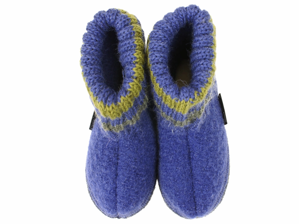 Haflinger Children's slippers Paul Ink Blue White Slippers