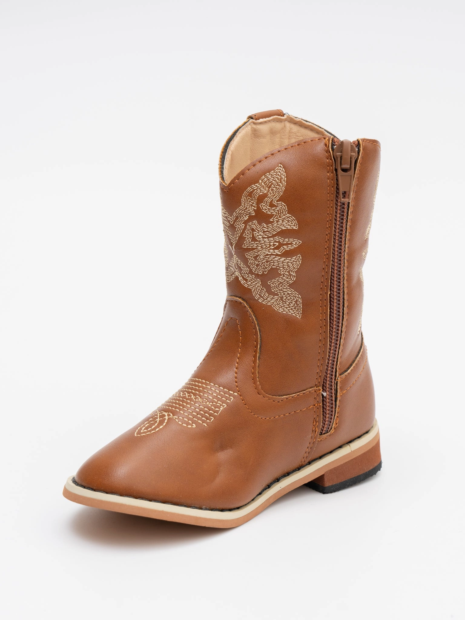 Ankle Western Boots Kids' Unisex Brown Cowboy Boots