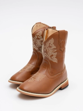 Custom Fit Ski Boots Kids' Unisex Brown Cowboy Boots
