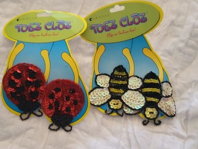Good Flip Flops For Walking Toez Cloz New Bee& lady bug Clip on fashion fun to shoes sandles flip-flops