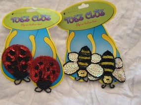 Fitflop Wedge Flip Flops Toez Cloz New Bee& lady bug Clip on fashion fun to shoes sandles flip-flops