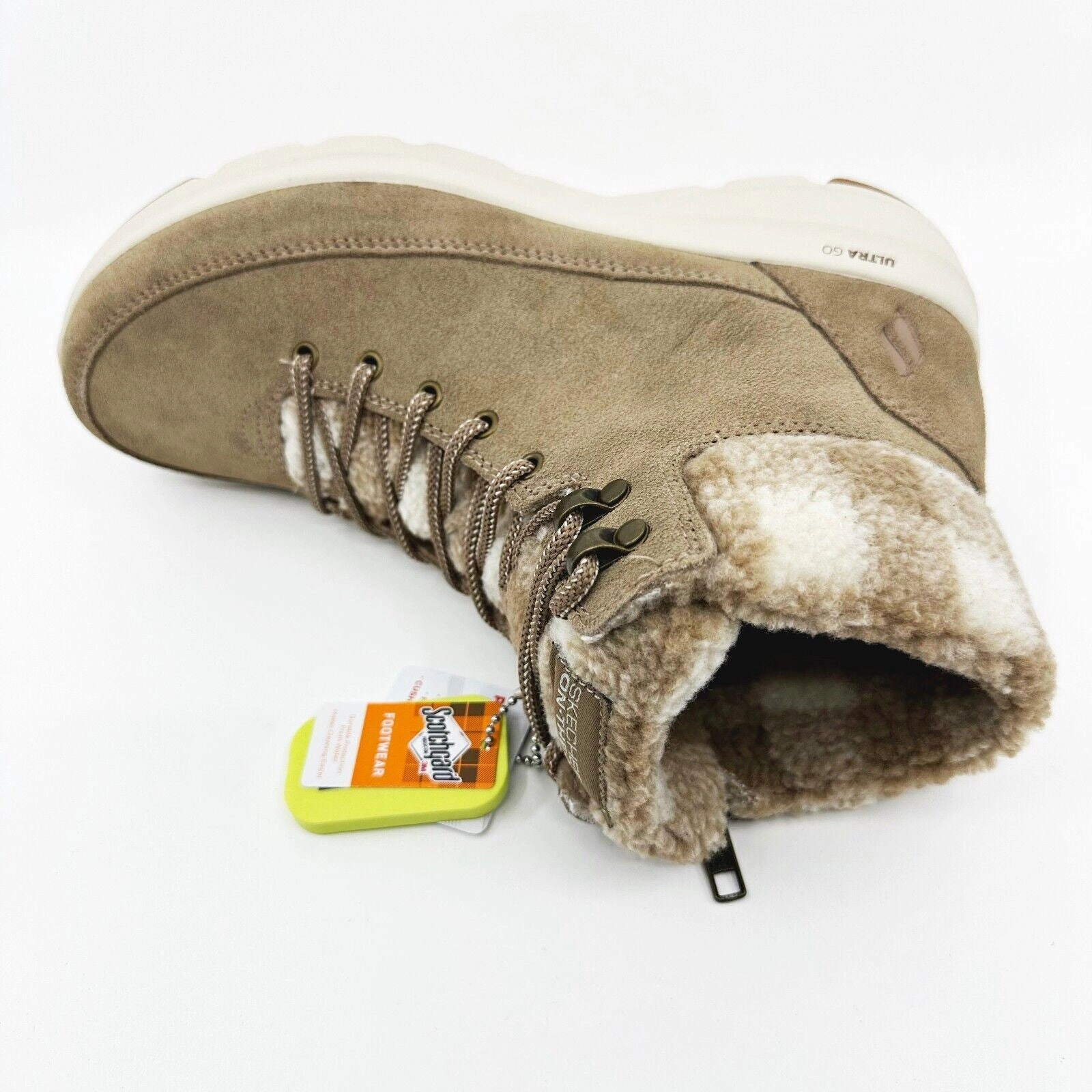 Skechers Go Walk Boots Glacial Ultra Timber Tan Womens Leather Shoes Boots Red Wing Irish Setter