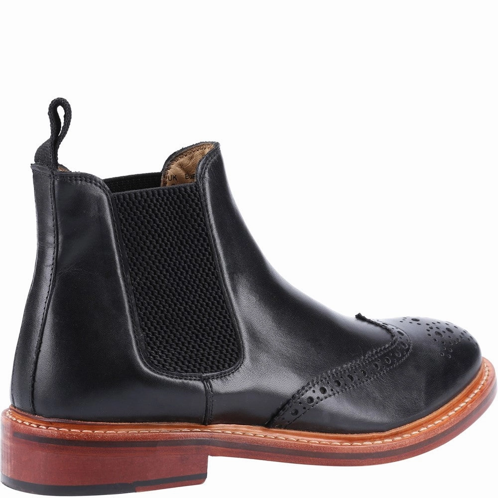 Siddington Leather Goodyear Welt Boots Black Alexander Horse Boots