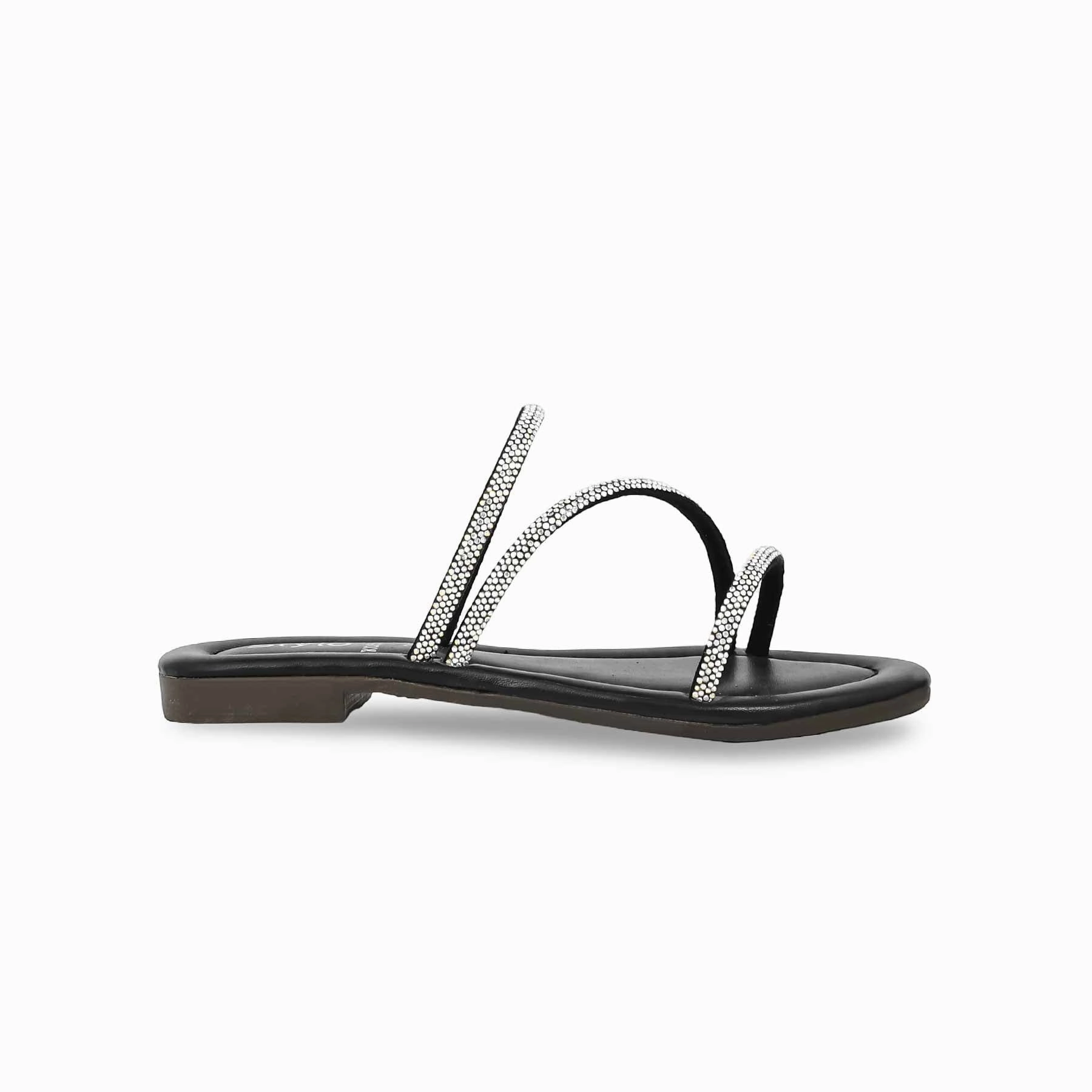 Girls Black Casual Slipper KD5533 Plantar Fasciitis Slides