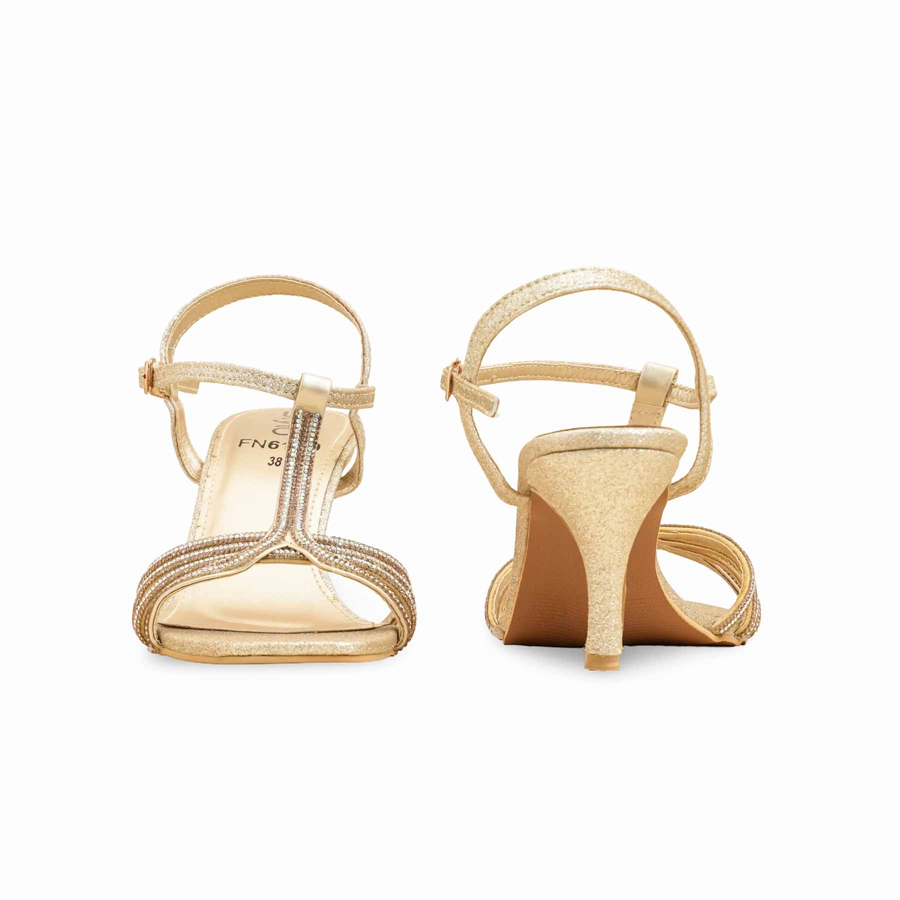 Wedge Clear Sandals Golden Fancy Women Sandal FN6179