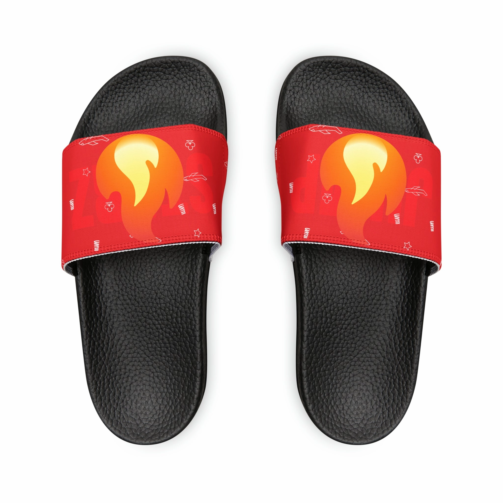 JSJSFC Polly Glide Sandals (Men's Sizing) Iron Flamez Edition Comfy Platform Sandals