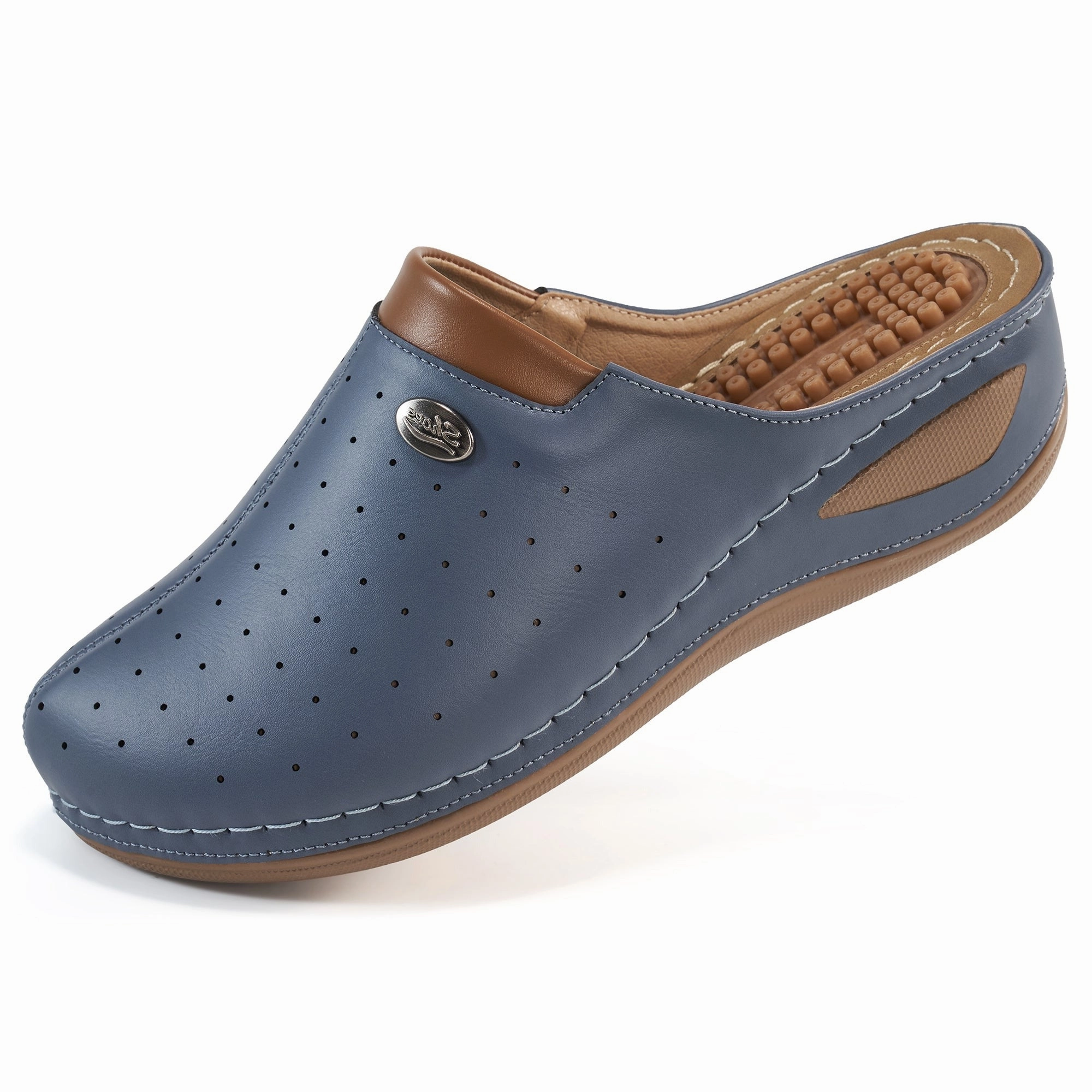 HARENCWomens Clogs Comfortable Slip on Mules Sneakers Shoes for Women Casual Summer Wedge Walking Mules Black Leather Clogs Best