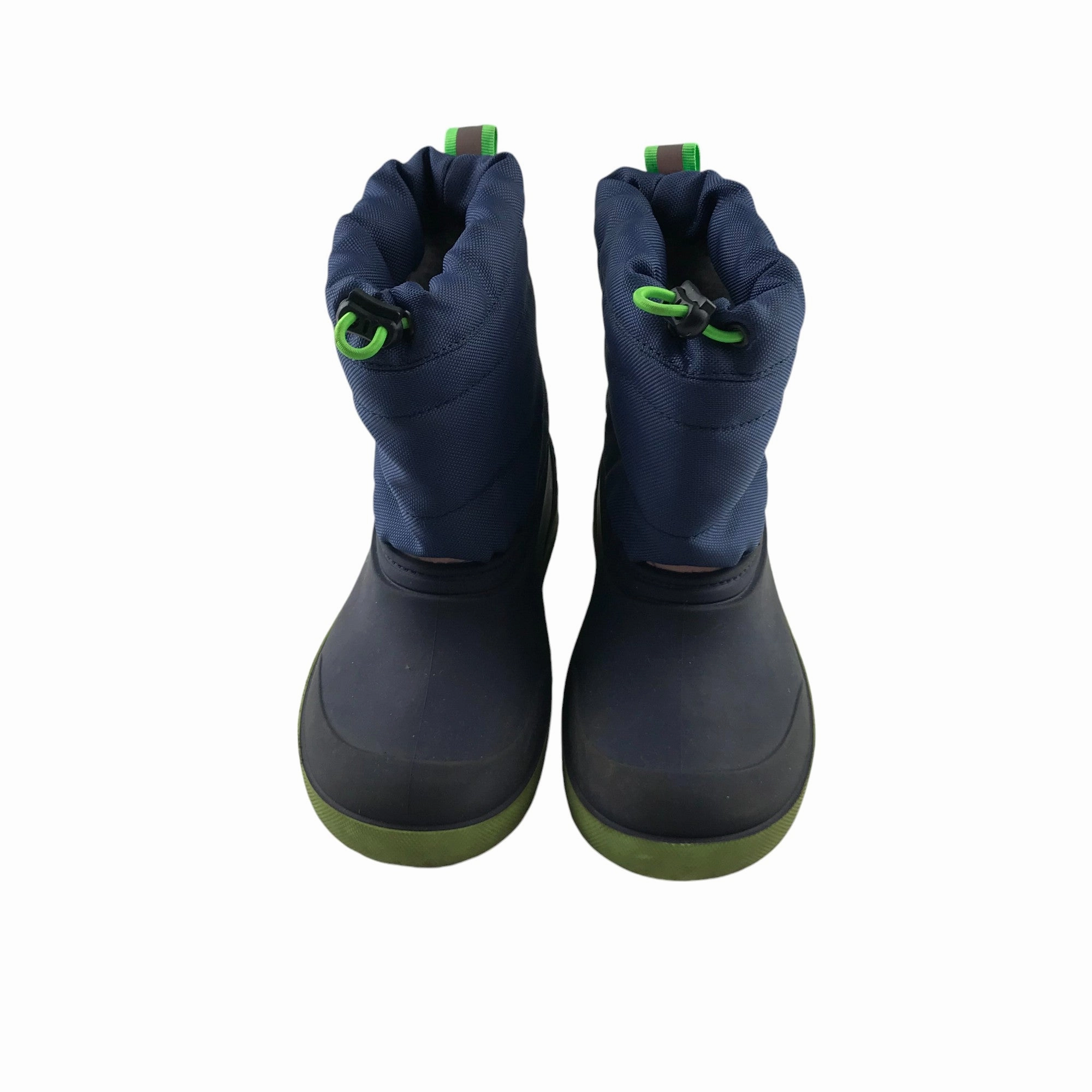 Winter boots shoe size UK 12 junior navy blue waterproof Slouch Pirate Boots Zip Up Mid Calf Slouch Boots