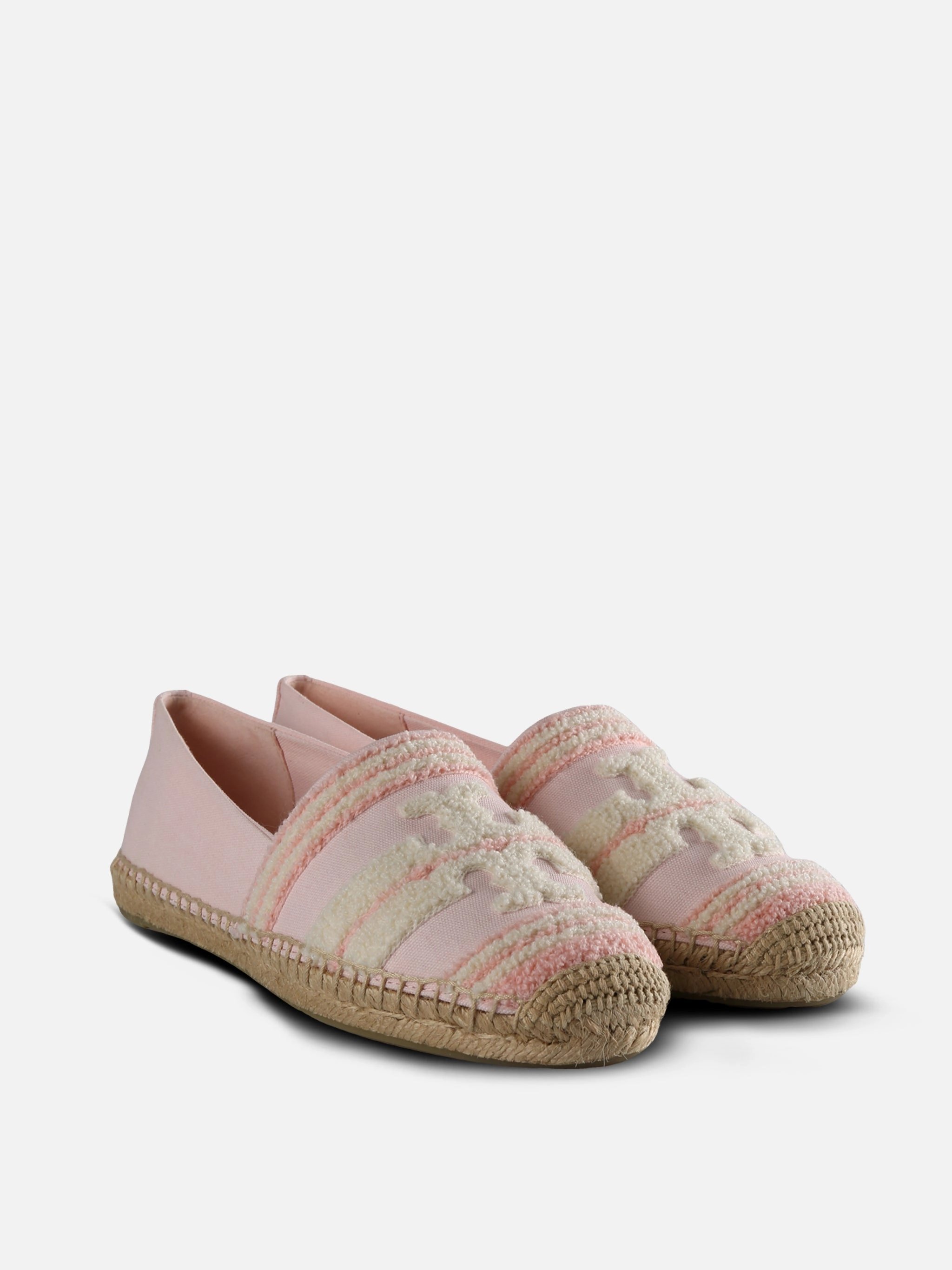 TORY BURCH - Women Double T Espadrille Women Brown Dress Shoes Flats