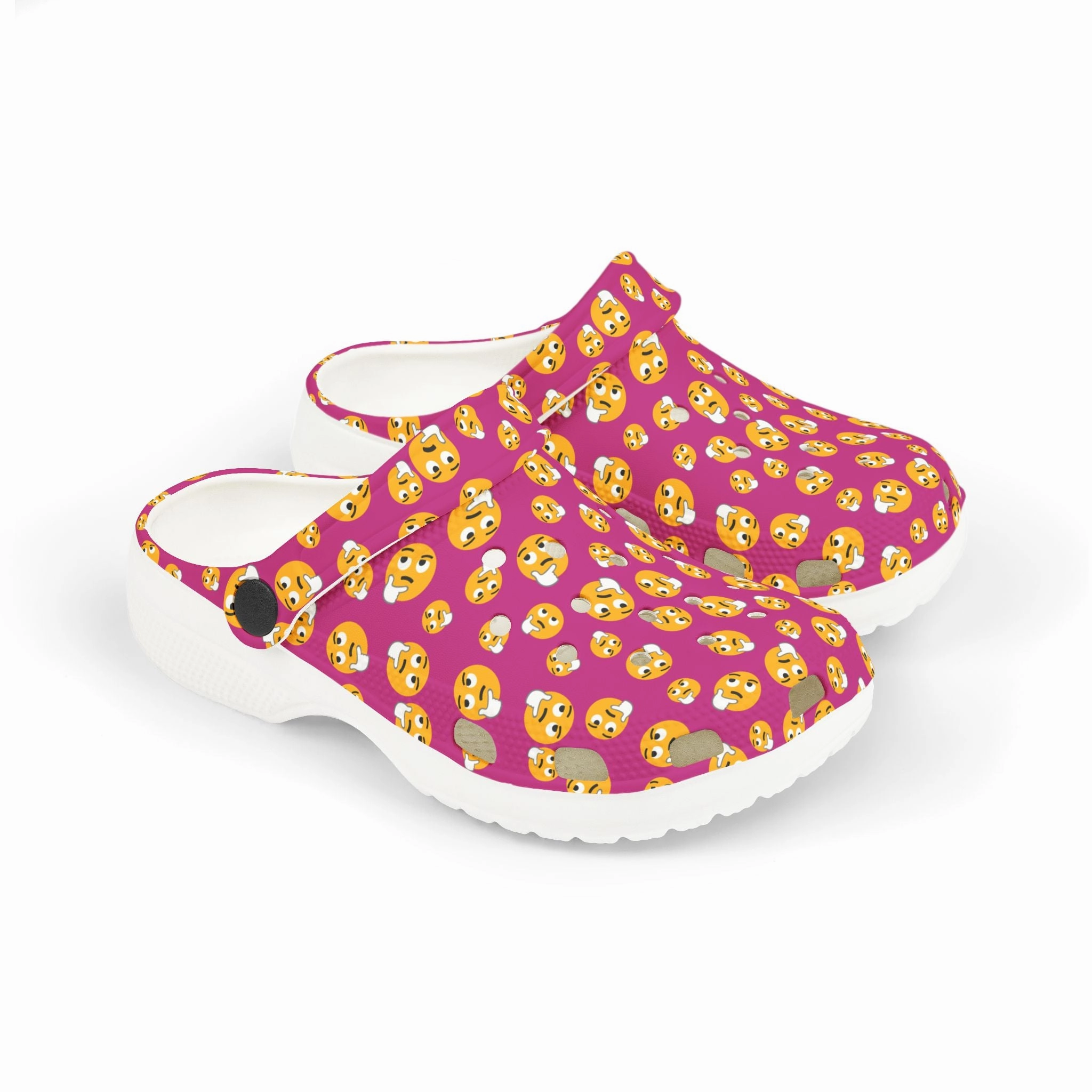 Playful Kids' EVA Foam Clogs with Emoji Design, Comfortable Summer Footwear, Fun Play Shoes, Emoji Clogs for Kids, Perfect for Beach or Home Ballet House Slippers