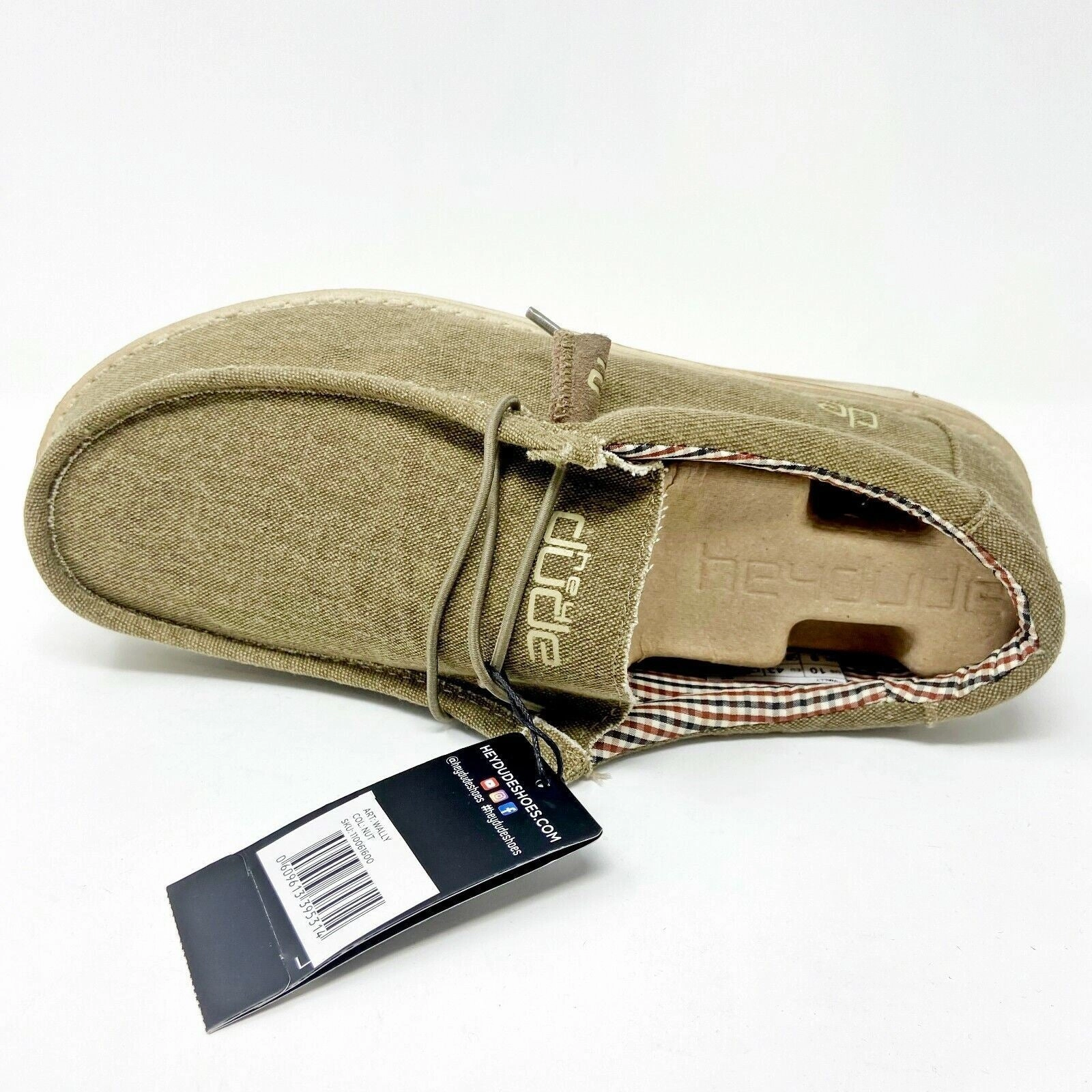 Casual Shoes For Men Hey Dude Mens Wally Nut Size 8 Slip On Walking Casual Shoes