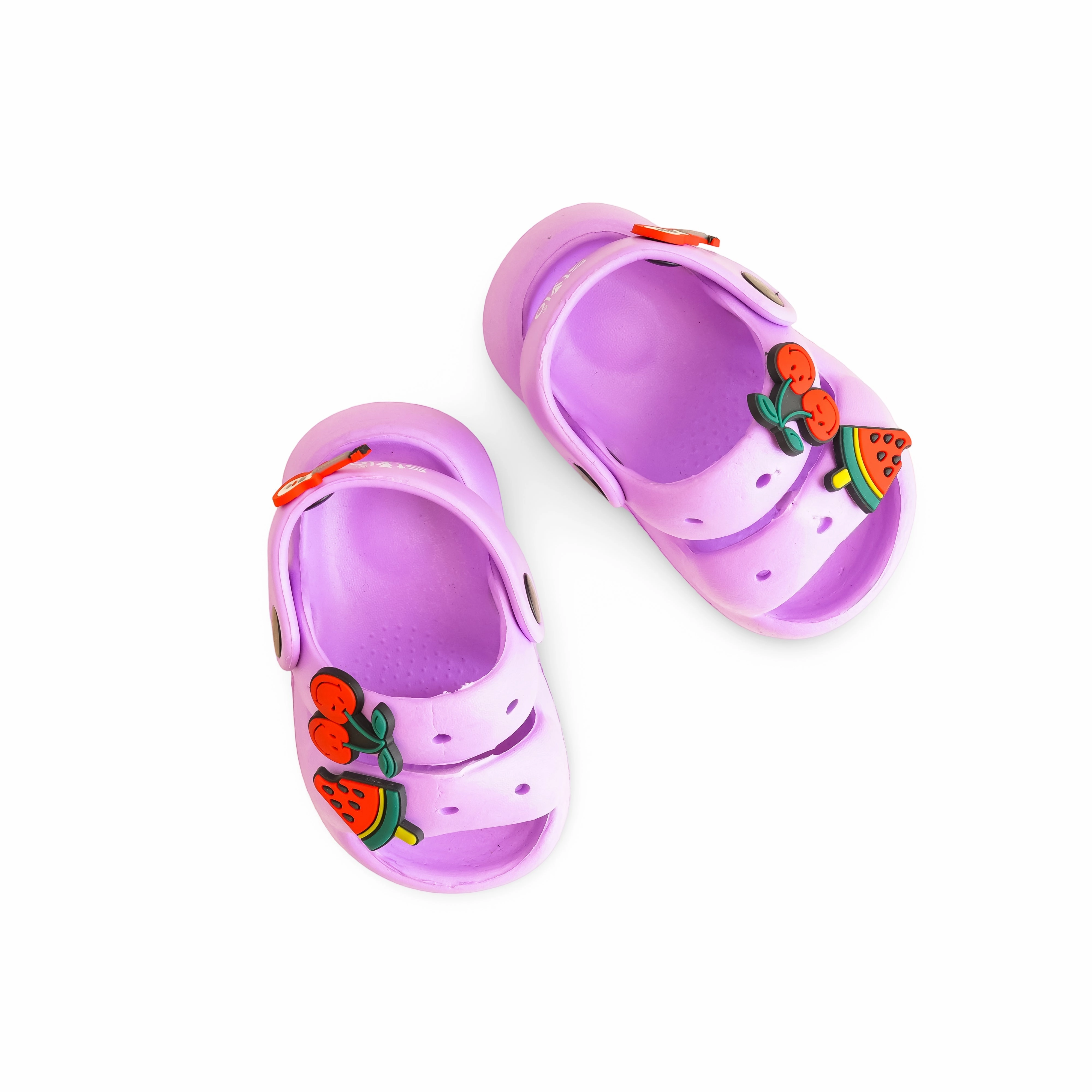 Girls Purple Casual Flip Flop KD5692 Fluffy Leopard Slippers