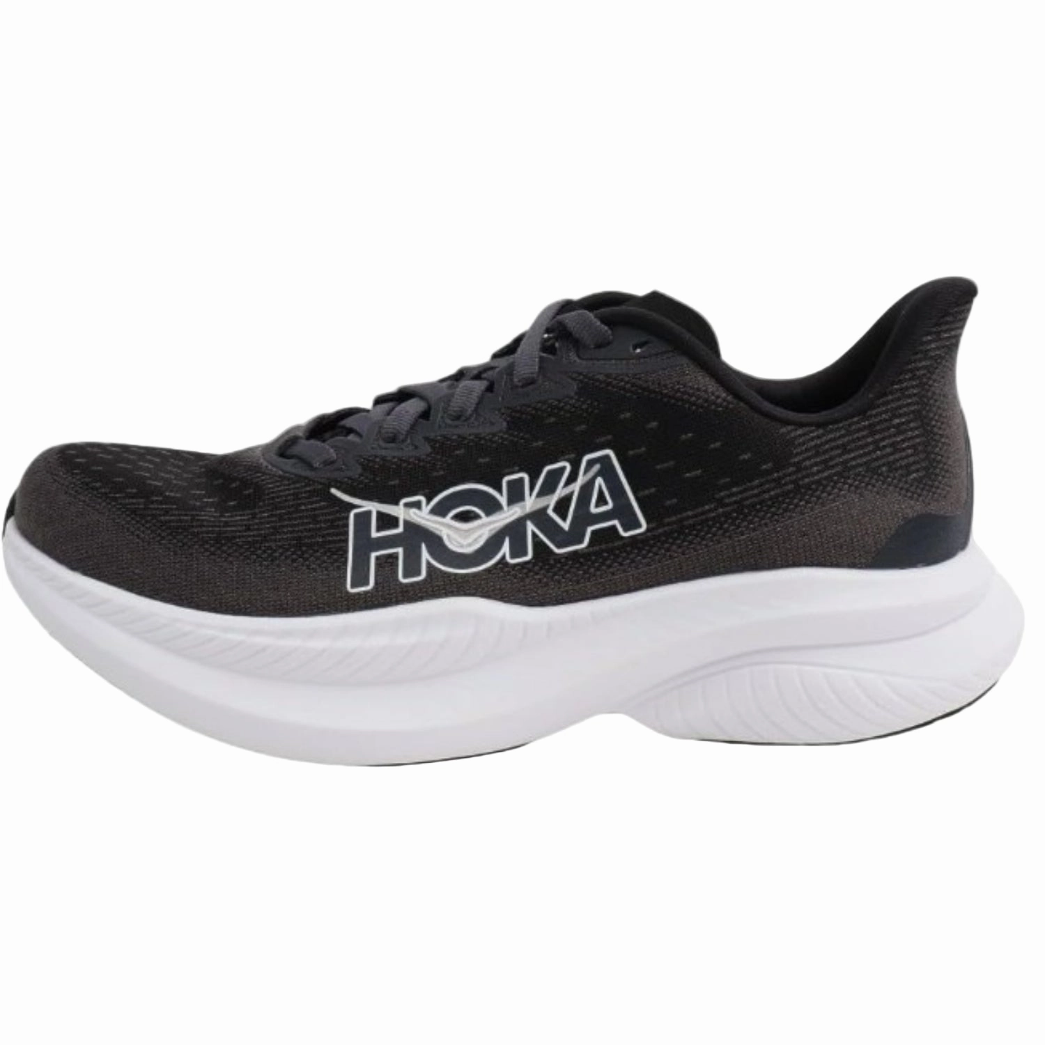 Hoka Mach 6 Women Cushioned Runing Shoes, Black/White Loafer Casual Dress Shoes