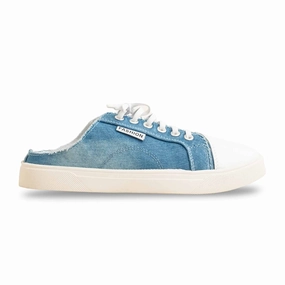 Leather Casual Shoes Without Laces Blue Casual Women Sneaker AT7404