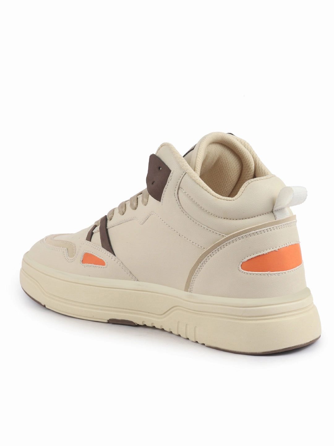 Men High Top Breathable Lace-Up Sneaker Shoes Chunky Streetwear Lightweight Casual Sneakers Memory Cushioned Insole Casual Shoes Polo