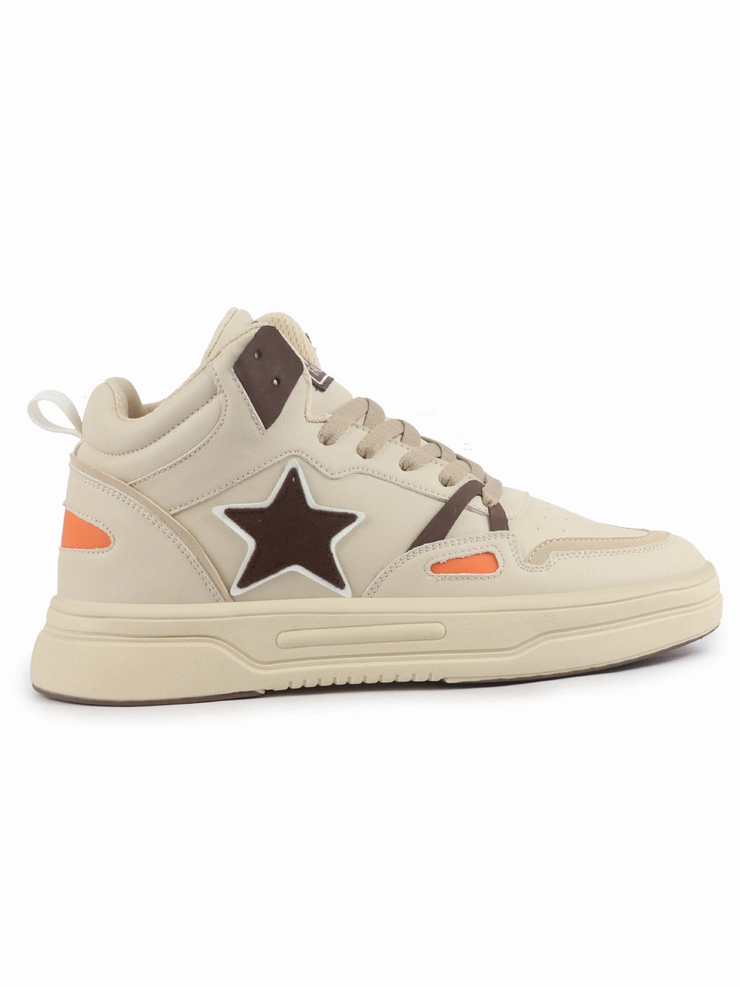 Men High Top Breathable Lace-Up Sneaker Shoes Chunky Streetwear Lightweight Casual Sneakers Memory Cushioned Insole Stylish Casual Shoes