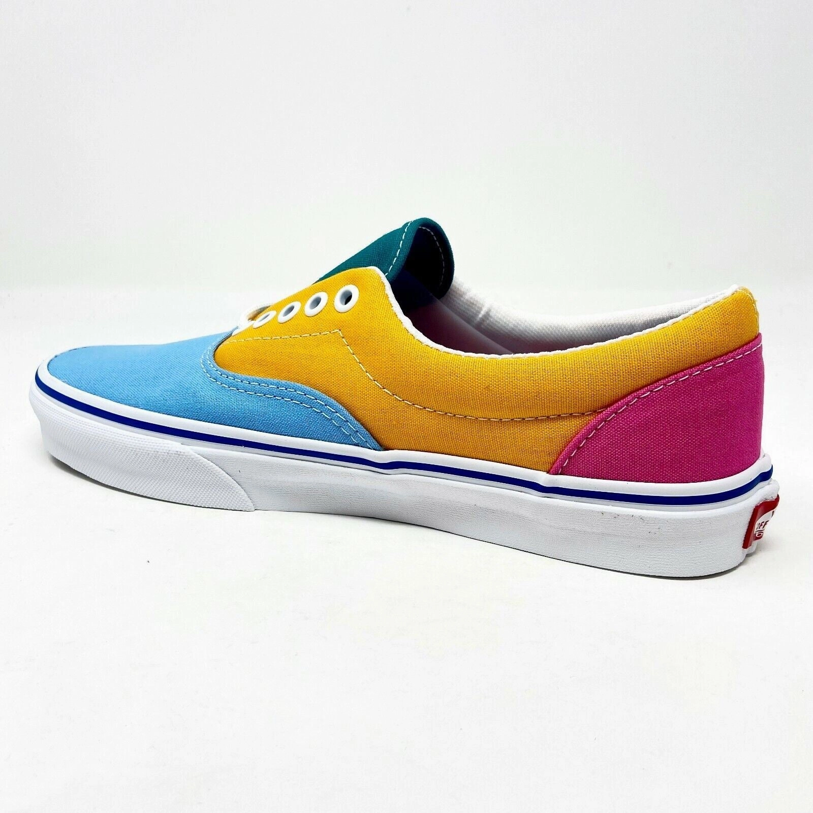 Vans Era (Canvas) Multicolor Bright Orange Blue Womens Casual Shoes Sneakers Slip-on Walking Shoes Sale