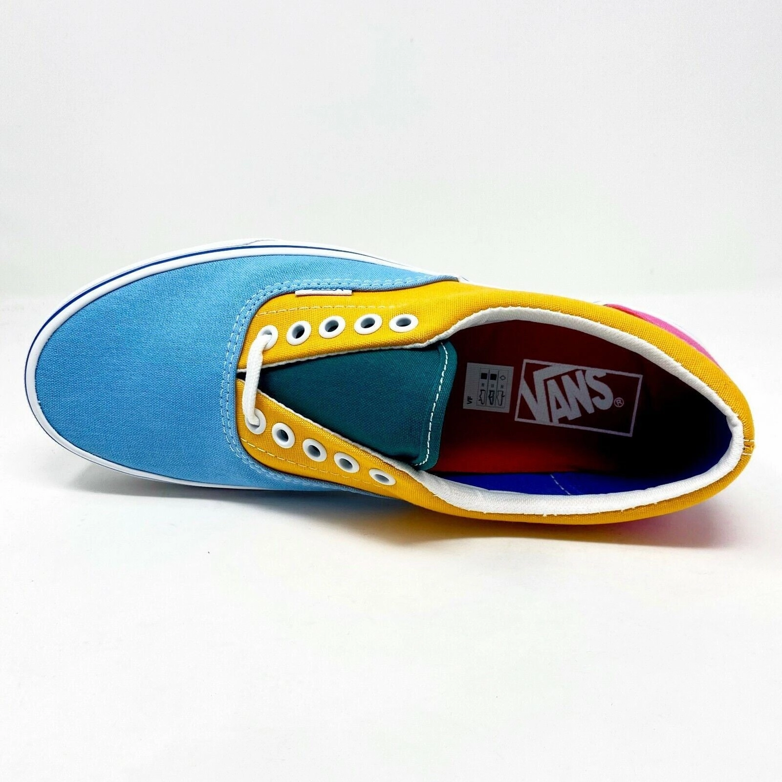 Review Best Walking Vans Era (Canvas) Multicolor Bright Orange Blue Womens Casual Shoes Sneakers