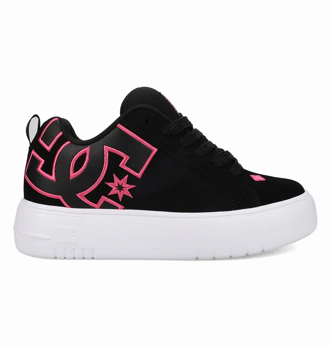 DC Court Graffik Platform - Black/Pink Unusual High Heels