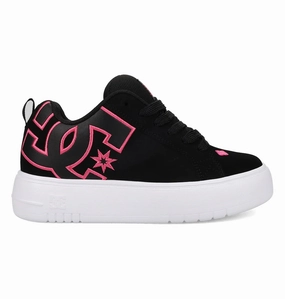 Legs With High Heels DC Court Graffik Platform - Black/Pink